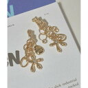 ゴールディ GOLDY カラー グリント フラワー チャーム イヤリング 2250402 (ゴールド)