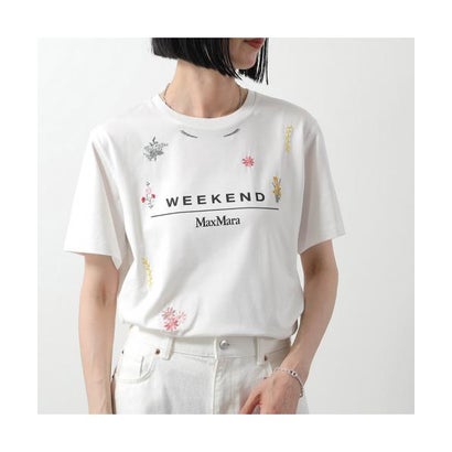 ウィークエンド マックスマーラ Weekend Max Mara WEEKEND MAX MARA Tシャツ OLGA ボーダー ロゴ 刺繍 (009/ホワイト他/フラワー) ウィークエンド マックスマーラ Weekend Max Mara WEEKEND MAX MARA Tシャツ OLGA ボーダー ロゴ 刺繍 (009/ホワイト他/フラワー)