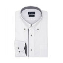 トーキョーシャツ TOKYO SHIRTS 【超形態安定】 ボタンダウン 長袖 形態安定 ワイシャツ (ホワイト)