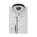 トーキョーシャツ TOKYO SHIRTS 【超形態安定】 ボタンダウン 長袖 形態安定 ワイシャツ (グレー)
