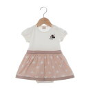 プティマイン petit main 【Disney】切替OPロンパース【返品不可商品】 (ピンク)