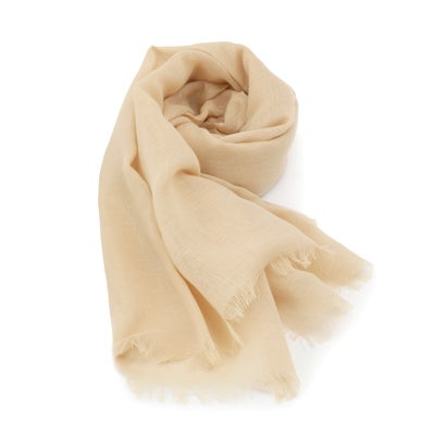 イッツデモ ITS'DEMO 【UV／手洗い可】綿麻無地ストール （ベージュ(052)）