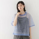 ザ ショップ ティーケー (ウィメン) THE SHOP TK(Women) シアーWジャカードカバーニットプルオーバー (ブルー(091))