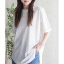 マックハウス Mac-House nAvy SARARI チュニック丈Tシャツ (ホワイト)