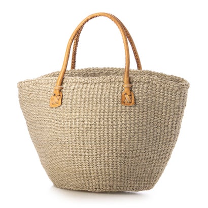 カンカン KANKAN サイザルバッグ（無地）Mサイズ （グレー）