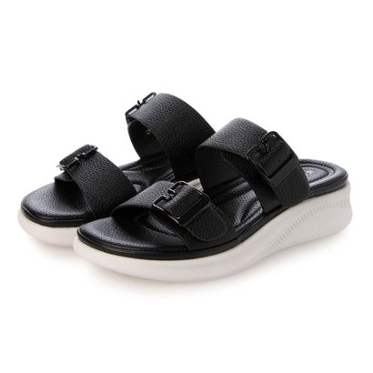 ブランコワール Balancoire ダブルベルト 軽量 リラックスサンダル (ブラック)