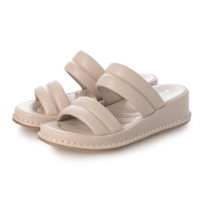 ブランコワール Balancoire 厚底 パテッド ステッチサンダル (ライトグレー)