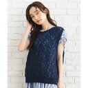 サブストリート マイスタンダード sabstreet my standard 【大きいサイズ】 9号・15号・19号(M・3L・5L) 【camifine】WGクロシェ風透かし編みベスト (ネイビー)(4)