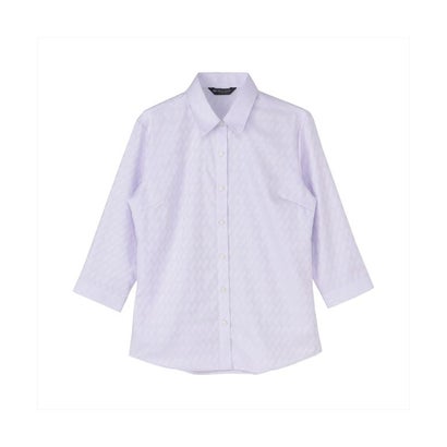 トーキョーシャツ TOKYO SHIRTS 【超形態安定】 レギュラー 七分袖 形態安定 綿100% レディースシャツ (パープル)
