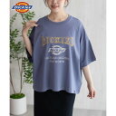 ディッキーズ Dickies バイオ加工カレッジTシャツ (ブルーグレー)