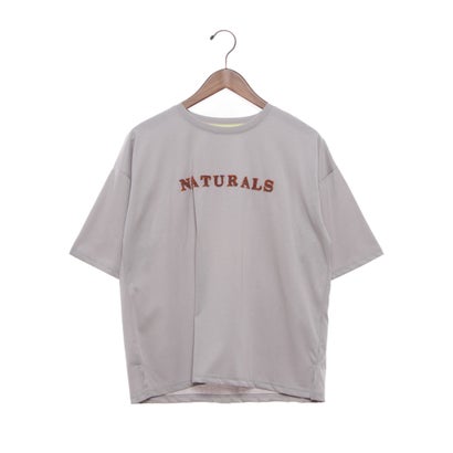 ブローディア BRODIAEA 歯ブラシ加工カラフルロゴ半袖Tシャツ （グレイッシュベージュ）