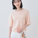 インディヴィ INDIVI 【上品ラメ素材】フレアスリーブニット (ライトピンク(070))