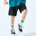 シューラルー キッズ SHOO・LA・RUE/Kids 【ひんやり】配色コード使いハーフパンツ (ブラック(019))