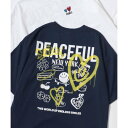 ラザル Lazar FACE スマイリーフェイス 吸水速乾 UVカット 半袖Tシャツ レディース メンズ (ネイビー)