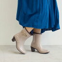 ピッティ Pitti 【WEB限定】バックルベルトレインショートブーツ (オーク)