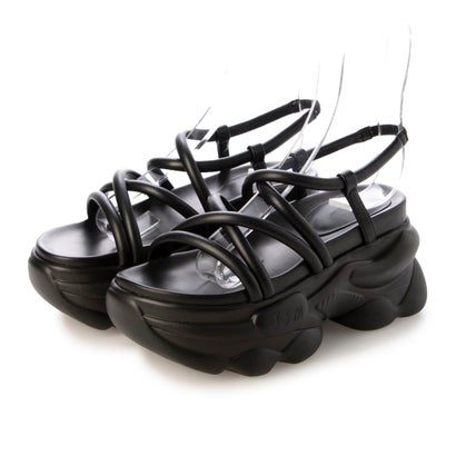 クライム climb 厚底クロスストラップサンダル （BLACK）