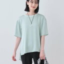 インディヴィ INDIVI 【バックシャン】デザインTブラウス (サックスブルー(090))
