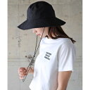 アンドミー andme 接触冷感 UVカット (UPF50+) 撥水加工 ナイロン ハット (ブラック)