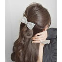 スタイロ styiro ラインストーンリボンヘアクリップ(シルバー)