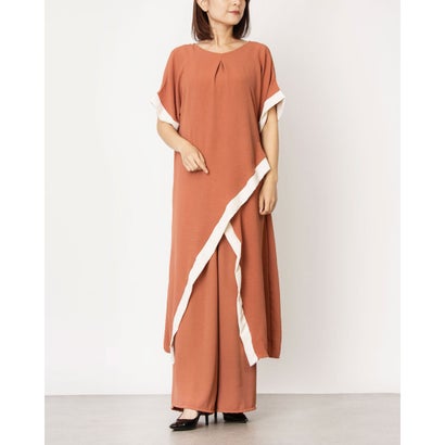 モードフルーレ MODE FOURRURE イタリア製ワンピース＆パンツセット （レンガ）