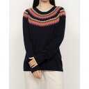 ホブズ HOBBS GRETA FAIRISLE PULLOVER (NAVY PINK)