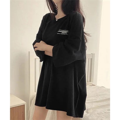 ミニミニストア miniministore ビッグシルエットロゴtシャツ レディース （ブラック）