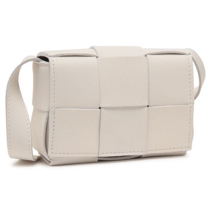 ボッテガヴェネタ BOTTEGA VENETA ショルダーバッグ ミニ カセット クロスボディ ホワイト レディース BOTTEGA VENETA 666688 VMAY1 9009 （WHITE GOLD）