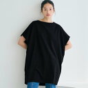 コカ coca ボートネックドルマンチュニック (Black)