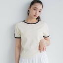 コカ coca スムースコンパクトリンガーTシャツ (Ivory)