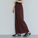コカ coca クロスシャーリングサイドリボンパンツ (Wine)