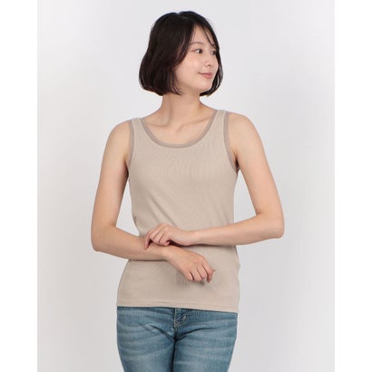 スタイルブロック STYLEBLOCK リブ×チュールトリミングタンクトップ (グレージュ) スタイルブロック STYLEBLOCK リブ×チュールトリミングタンクトップ (グレージュ)