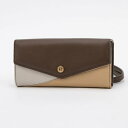 ヒロココシノファム HIROKO KOSHINO FEMME 財布 レディース 長財布 ショルダー レター型 大容量 使いやすい 多機能 (ベージュ)
