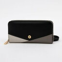 ヒロココシノファム HIROKO KOSHINO FEMME 財布 レディース 長財布 ショルダー レター型 ラウンドファスナー 使いやすい 多機能 (グレー)