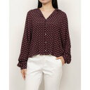 ウィッスルズ WHISTLES Spot Print Ramona Shirt (BURGUNDY/MULTI)
