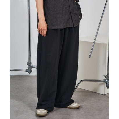 マガジンデモードコンタクト MAGASIN DE MODE CONTACT ダブルタック極太スエットパンツ (ブラック)