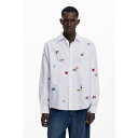 デシグアル Desigual モチーフプリント長袖シャツ (ホワイト)