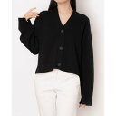 ウィッスルズ WHISTLES Nina Button Front Cardigan (Black)
