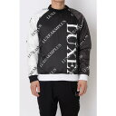 リュクスエイケイエムプラス LUXEAKMPLUS ゴルフ バイカラー総柄中綿スニードジャック (ホワイト×ブラック)