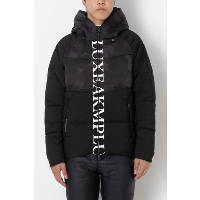 リュクスエイケイエムプラス LUXEAKMPLUS ゴルフ センターロゴカモ柄中綿ジャケット （ブラックカモ）