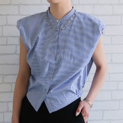 アクアガレージ aquagarage 袖バルーンブラウス 春 夏 秋 （ストライプ）のサムネイル