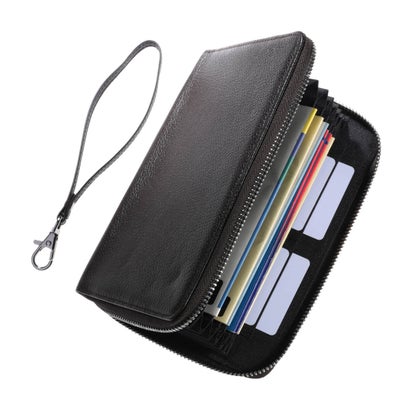 ブルーシンシア BLUE SINCERE 本革 じゃばら式 通帳ケース ストラップ付き / anyth - エニス - （ブラ..