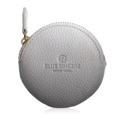 ブルーシンシア BLUE SINCERE 本革 薄型 ラウンド コインケース / Eve - イヴ - （メタリックシルバー）