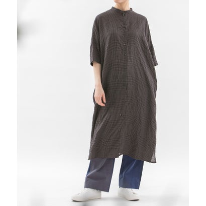 ノップドゥノッド nop de nod Clocheふんわりグレンチェック2wayワンピース (ダークグレー) ノップドゥノッド nop de nod Clocheふんわりグレンチェック2wayワンピース (ダークグレー)