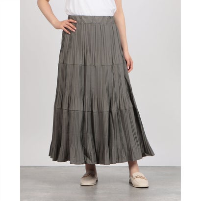 スタイルブロック STYLEBLOCK ティアードプリーツスカート （チャコールグレー）