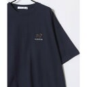 ラザル Lazar アニマル柄 犬 猫 ロゴ 半袖 Tシャツ レディース メンズ (ネイビー)