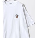 ラザル Lazar アニマル柄 犬 猫 ロゴ 半袖 Tシャツ レディース メンズ (ホワイト系その他2)
