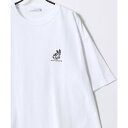 ラザル Lazar アニマル柄 犬 猫 ロゴ 半袖 Tシャツ レディース メンズ (ホワイト)