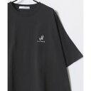 ラザル Lazar アニマル柄 犬 猫 ロゴ 半袖 Tシャツ レディース メンズ (チャコールグレー)
