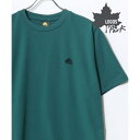 ロゴス LOGOS ワンポイント刺繍 半袖 Tシャツ レディース メンズ (ブルーグリーン)