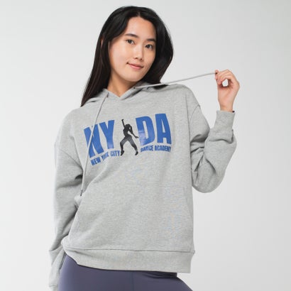 ロングライフアンドハピネス Longlife & Happiness New York Dance コットン オーバーサイズ フーディー （GREY MARL）